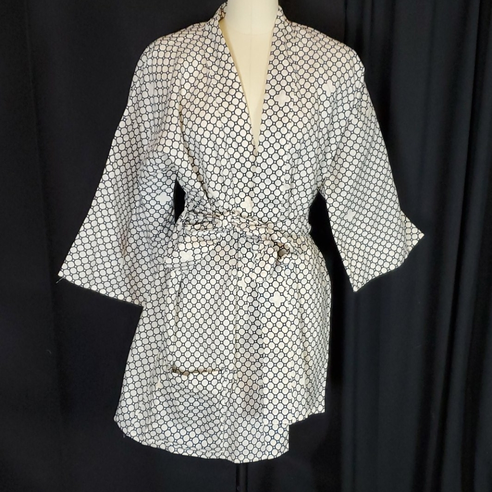 vtg Maruky  cotton kimono style robe, M/L 34